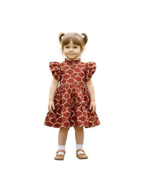 Janie and Jack Girls Chain Print Tiered Dress Size 3